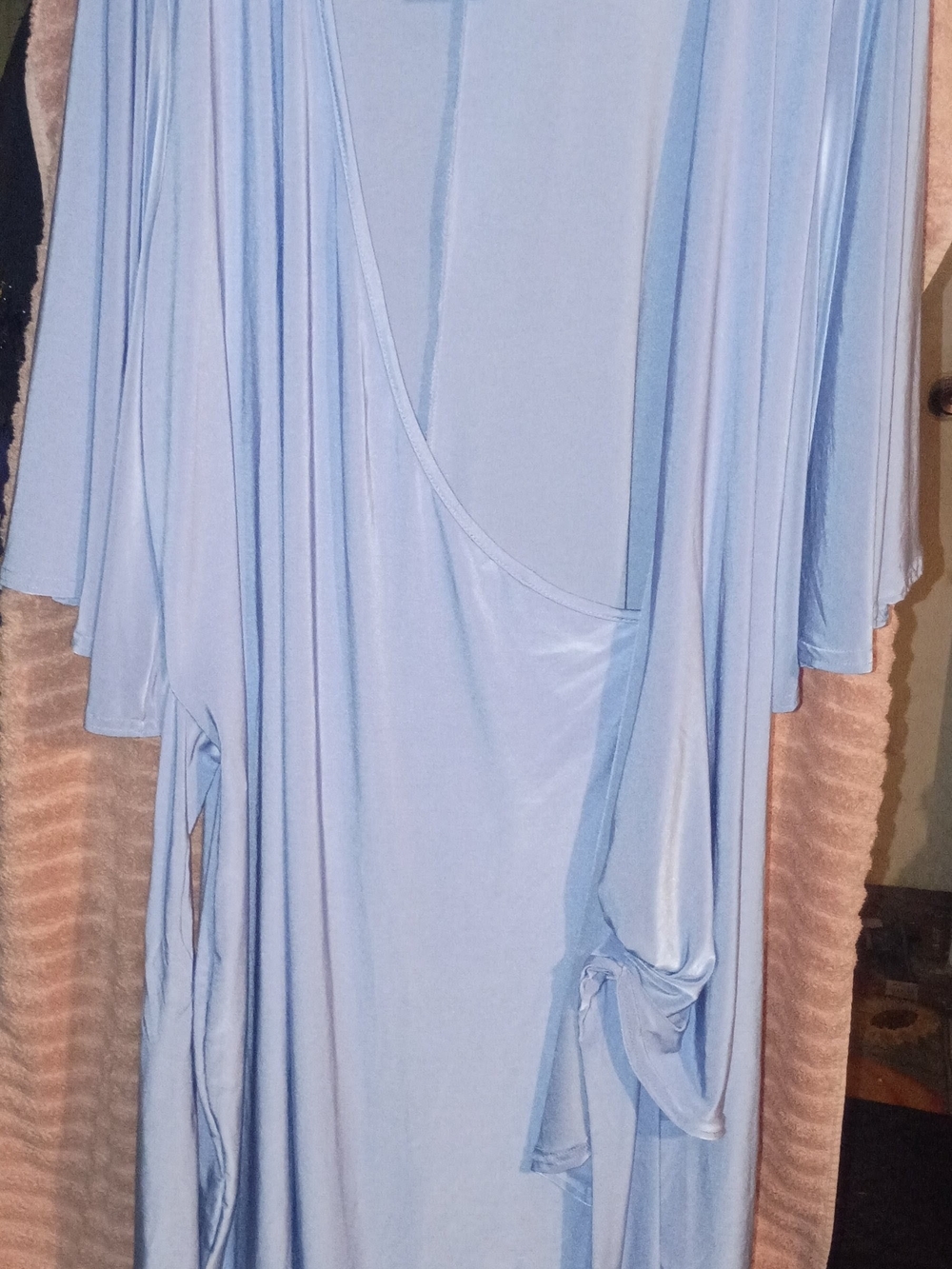 Light Blue Women's  Wrap Dress